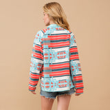 Blue B Aztec Fleece Print Jacket