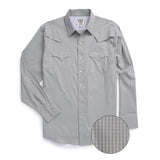 Ely Walker Men's Lite Grey & Grey Checked Tech Shirt