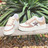 Tan  Leopard Star Sneakers