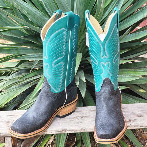 Olathe Men's Turquoise & Grey Carpincho Boots