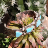 " Jude " Kingman Turquoise Bedrock Cuff