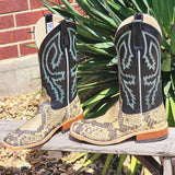 Anderson Bean Giant Python Square Toe Boots