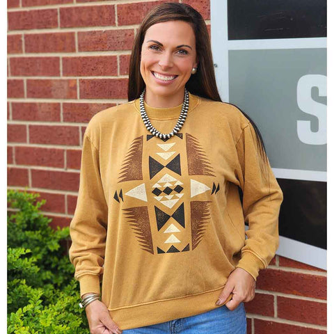 Mustard Aztec Sweatshirt