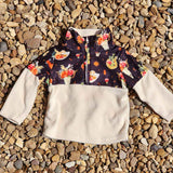 Shea Baby Toddler Girl's Black Floral Skull Fleece