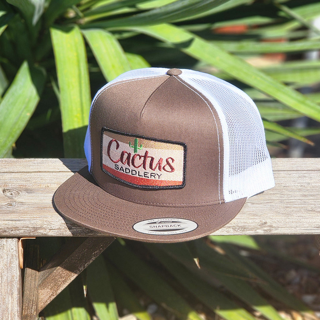 Brown Red Dirt Cap with Cactus Saddlery Parch 