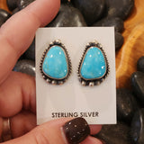 " Neda " Kingman Turquoise Studs