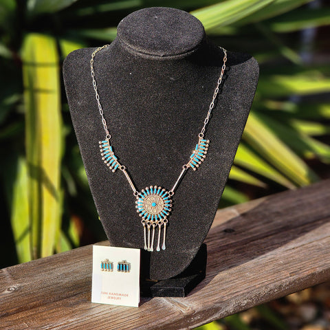 Zuni made necklace ans earring set 