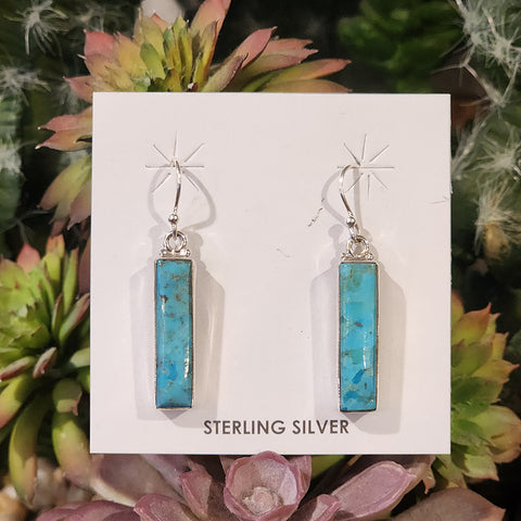 " Anna " Turquoise Bar Earrings