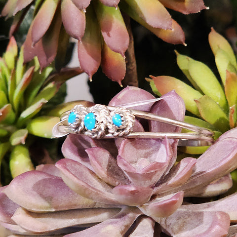 3 Turquoise stone baby cuff