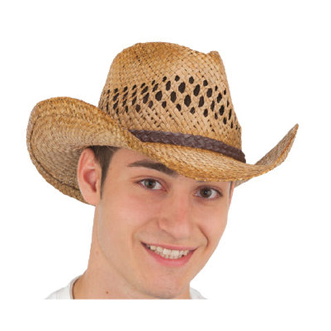 Jacobson Seagrass Vented Brown Cowboy Hat