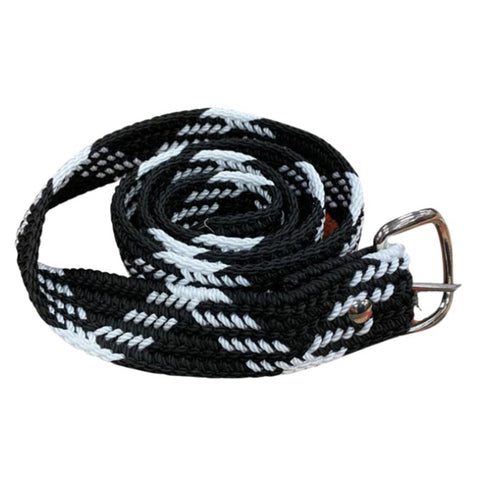 Nocona White & Black Web Belt