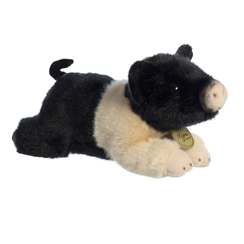 Aurora Realistic Miyoni Hampshire Pig Plush Toy