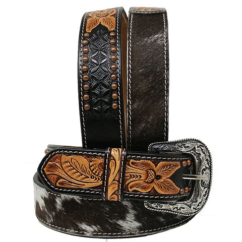 Challenger Men's Hide On Studded Belt