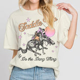 Saddle UP Ivory Tee