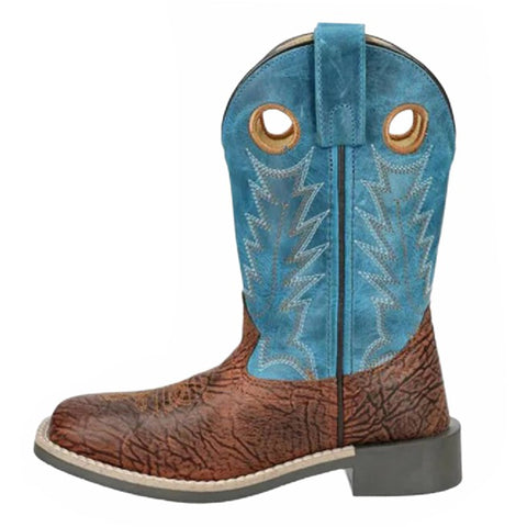 Smoky Mountain Kid's Brown & Blue Frontier Boots