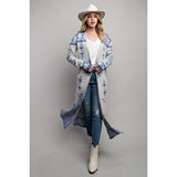 Sweet Generis Aztec Print Long Cardigan