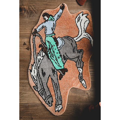 BRONC BUSTER RODEO RUG