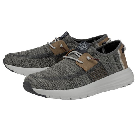 Hey Dude Men's Sirocco Grey Mix Casual Shoes