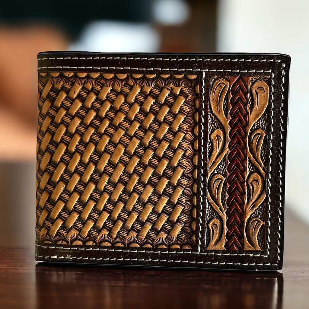 Twisted X Basket Tooled Bifold