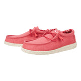 Hey Dude Wally Reddish-Pink Canvas Shoes