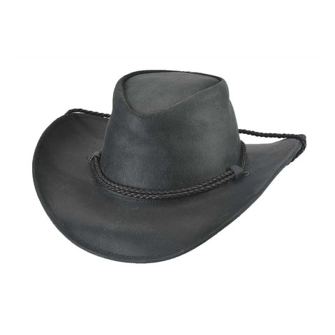 Montecarlo Black Hilltop Leather Hat