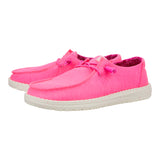 Hey Dude Neon Pink Wendy Canvas Shoes