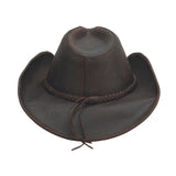 Montecarlo Chocolate Bonnaroo Leather Hat