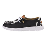 Hey Dude Women's Wendy Animal Black Cow