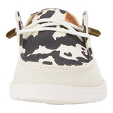 Hey Dude Wendy Black/White Cow Print Shoes