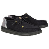 Hey Dude Wendy Black Crochet Upper Two-Tone Gray Heel Slip-on Shoe