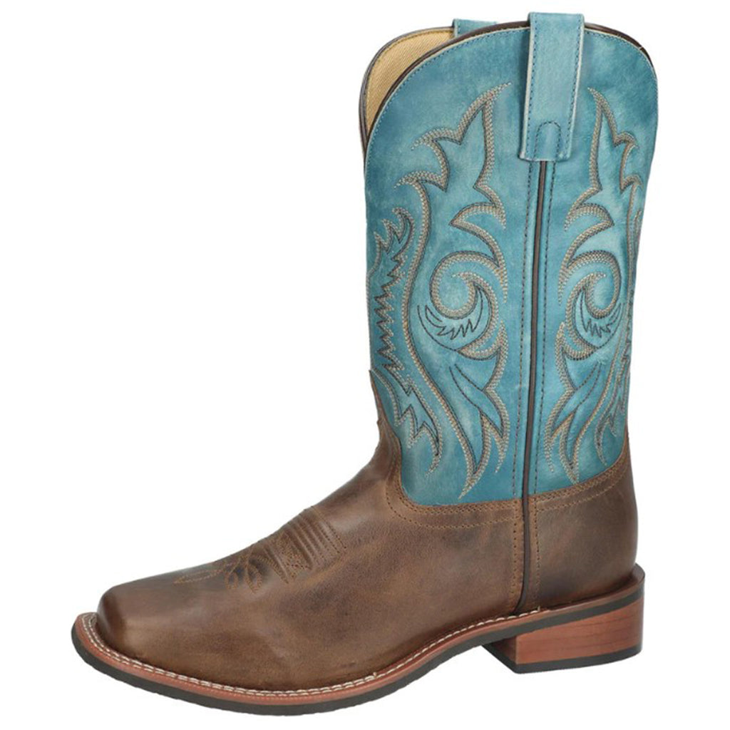  Knoxville Brown/Vintage Blue Square Toe Boots