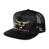 Rope Smart Black Snapback Cap with a Blue and Gold Santa Fe Logo