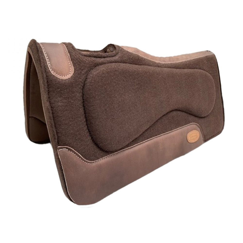 Klassy Cowgirl 1" Felt Saddle Pad Brown Vented