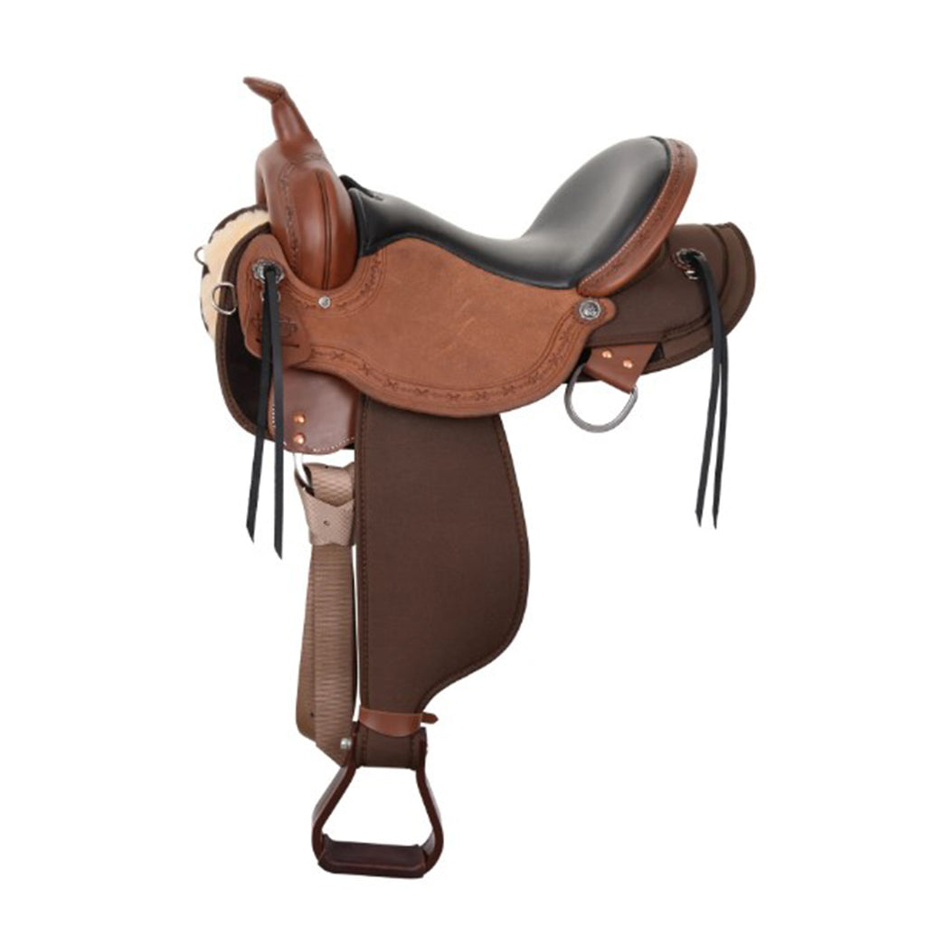 Circle Y High Horse Iron Weed Roughout Cordura Trail Saddle