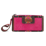 Montana West Wrangler Pink Aztec Clutch Wristlet