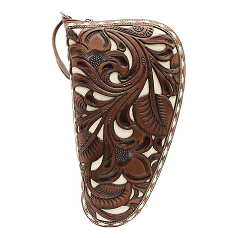 Nocona Floral Leather Inlay Handgun Case