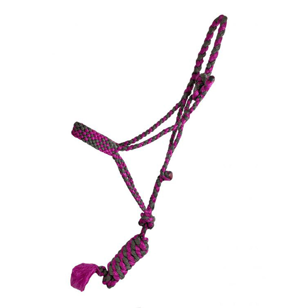 Showman Pink Braided Mule Tape Halter