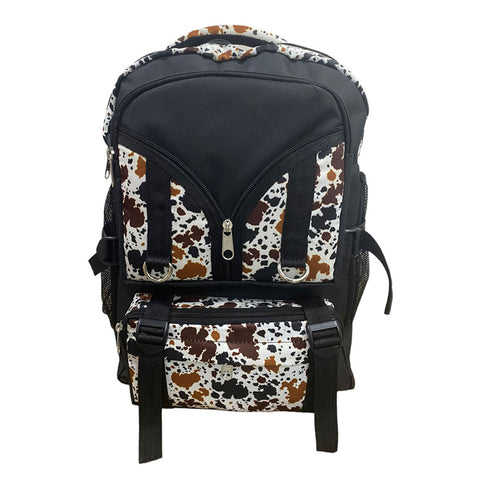 Showman Black/Brown Cow Print Backpack