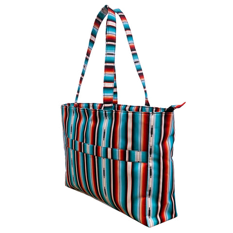 Shiloh Showman Teal Serape Nylon Travel Tote