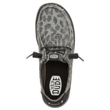 Hey Dude Women's Wendy Leopard Sparkle Black Shoes