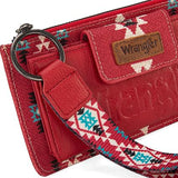 Montana West Wrangler Red Aztec Clutch Wristlet