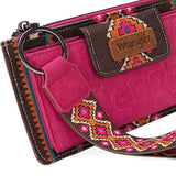 Montana West Wrangler Pink Aztec Clutch Wristlet