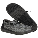 Hey Dude Women's Wendy Leopard Sparkle Black Shoes