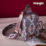 Wrangler Lavender Aztec Crossbody Purse