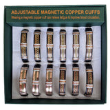 Western Fashion Adjustable Magnetic Copper Gold & Silver Tone Cuff Bracelet