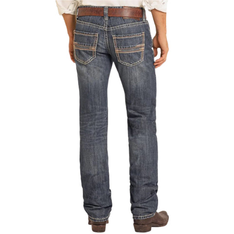 Rock & Roll Men's Dark Vintage Pistol Stack Jean