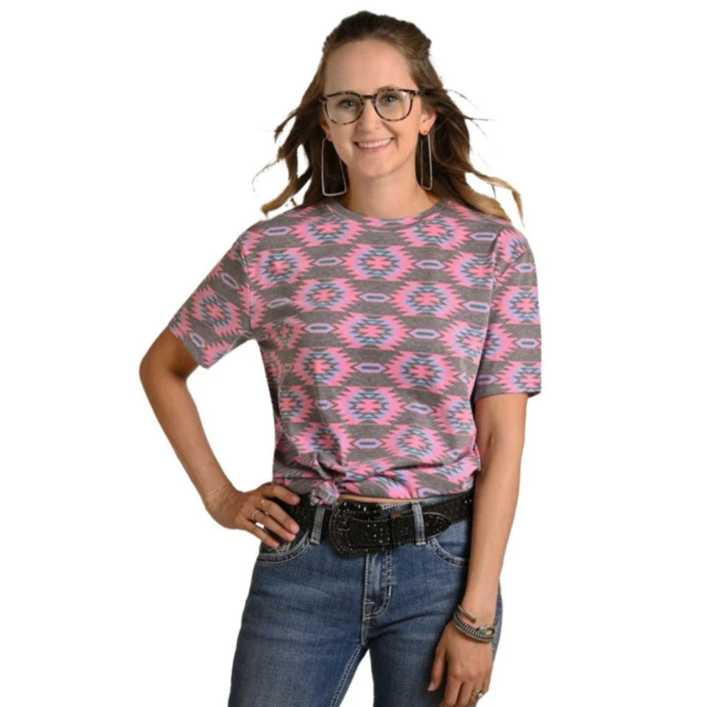 Rock & Roll Pink Aztec Tee