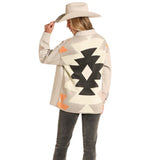 Light Grey Aztec Shacket