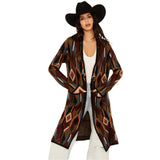 Cotton Rye Women's Multi Mosaic Long Cardigan