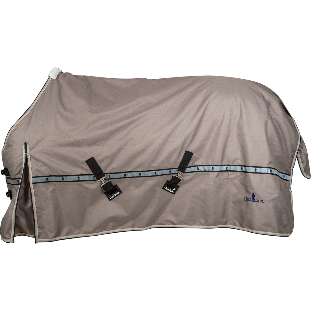 Oyster Colored Winter Horse Blanket with  Straps